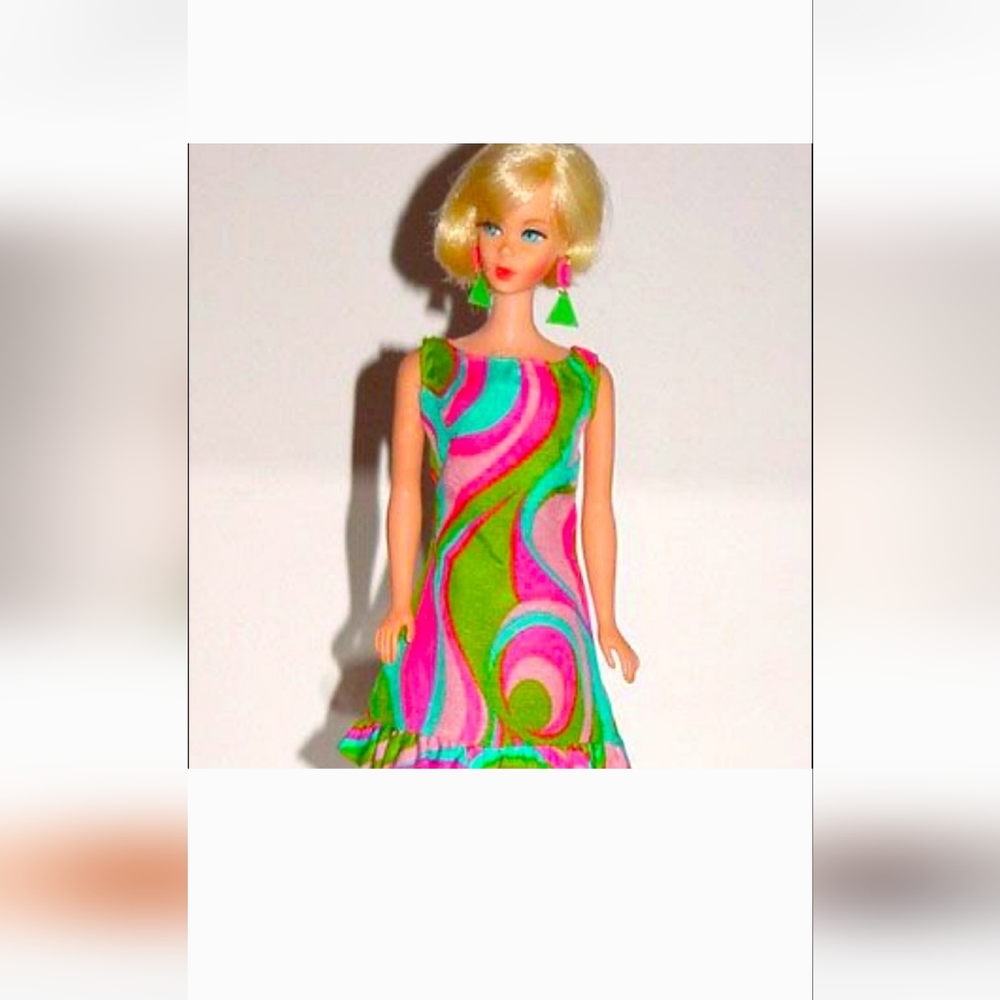 Unique Vintage Barbie Swirl Dress. The Barbie Movie!! - Picture 2 of 4